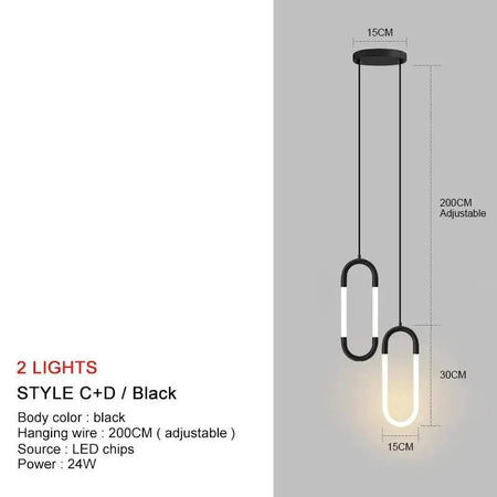 Luminaire Élégant Contemporain en Métal Noir IL594317-ILLUMEEN.COM