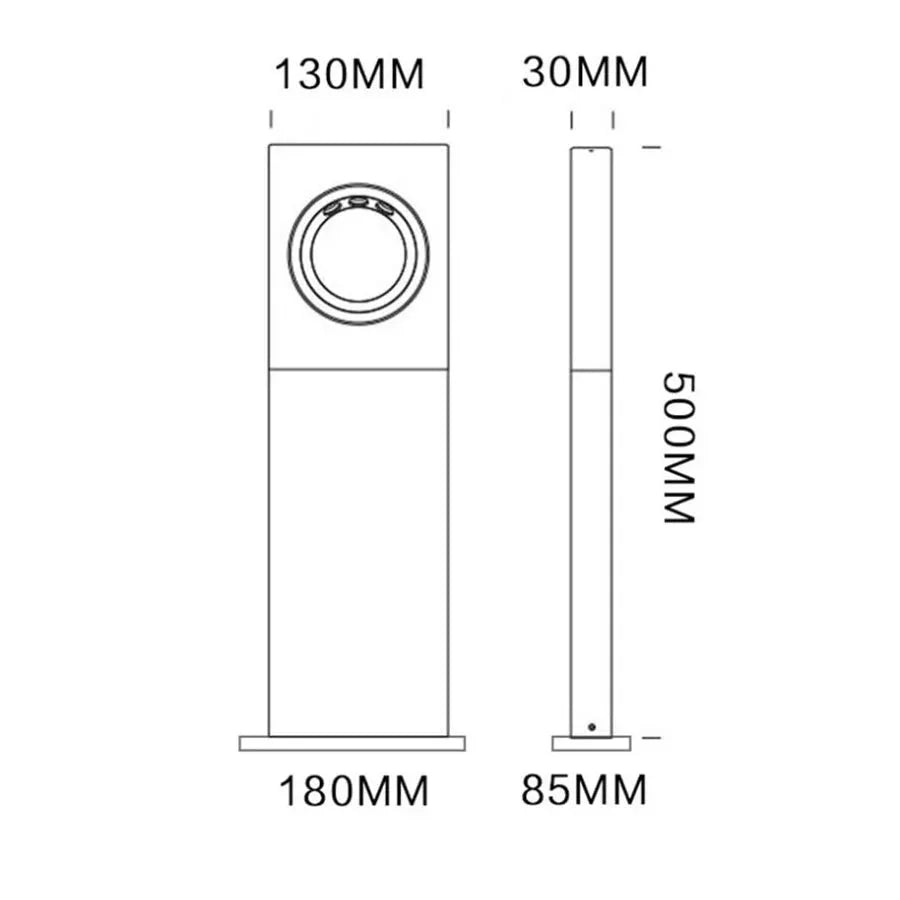 Luminaire Élégant d'Extérieur en Aluminium Noir IL583920-ILLUMEEN.COM