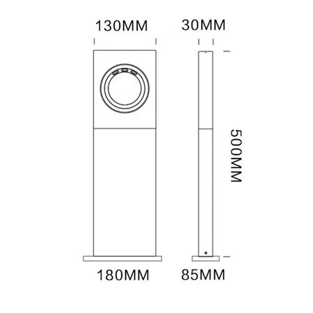 Luminaire Élégant d'Extérieur en Aluminium Noir IL583920-ILLUMEEN.COM