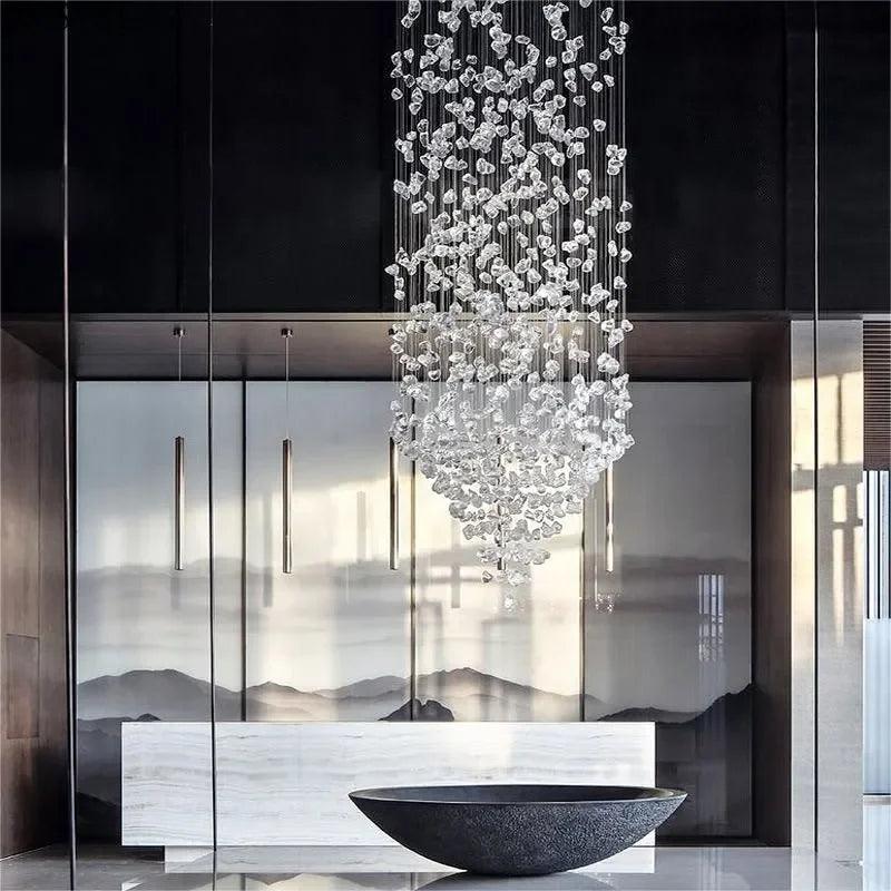 Luminaire Élégant en Acier Inoxydable et Cristal IL528391-ILLUMEEN.COM