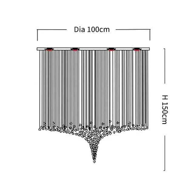 Luminaire Élégant en Acier Inoxydable et Cristal IL528391-ILLUMEEN.COM