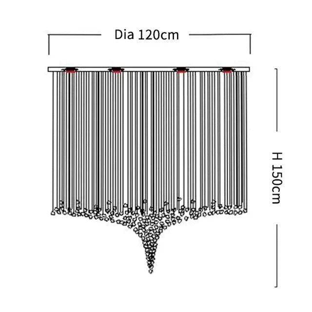 Luminaire Élégant en Acier Inoxydable et Cristal IL528391-ILLUMEEN.COM