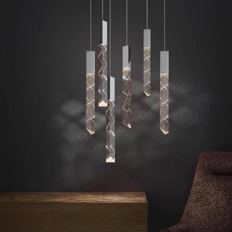 Luminaire Élegant en Acier Inoxydable et Cristal IL837215-ILLUMEEN.COM