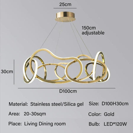 Luminaire Élégant en Acier Inoxydable IL527930-ILLUMEEN.COM