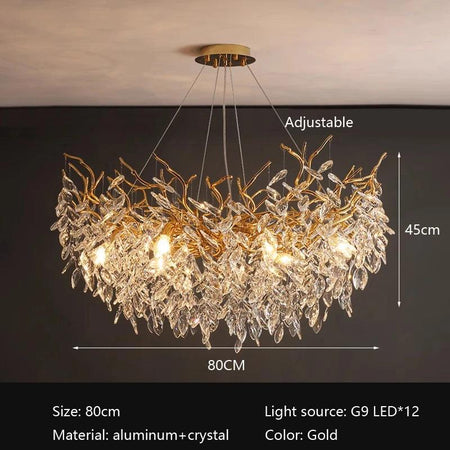 Luminaire Élégant en Aluminium et Cristal IL582947-ILLUMEEN.COM