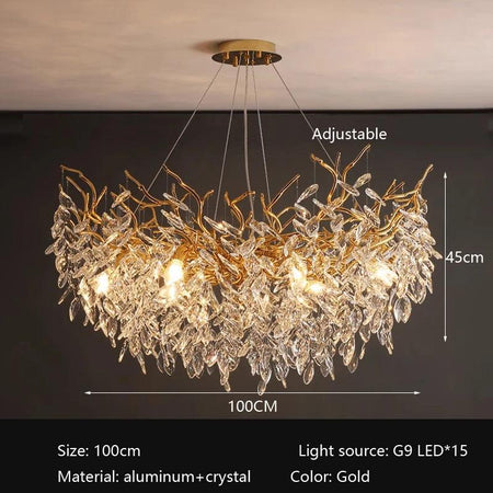 Luminaire Élégant en Aluminium et Cristal IL582947-ILLUMEEN.COM