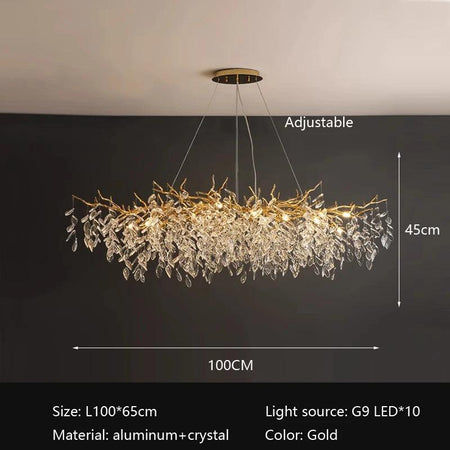 Luminaire Élégant en Aluminium et Cristal IL582947-ILLUMEEN.COM