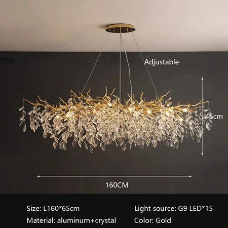 Luminaire Élégant en Aluminium et Cristal IL582947-ILLUMEEN.COM