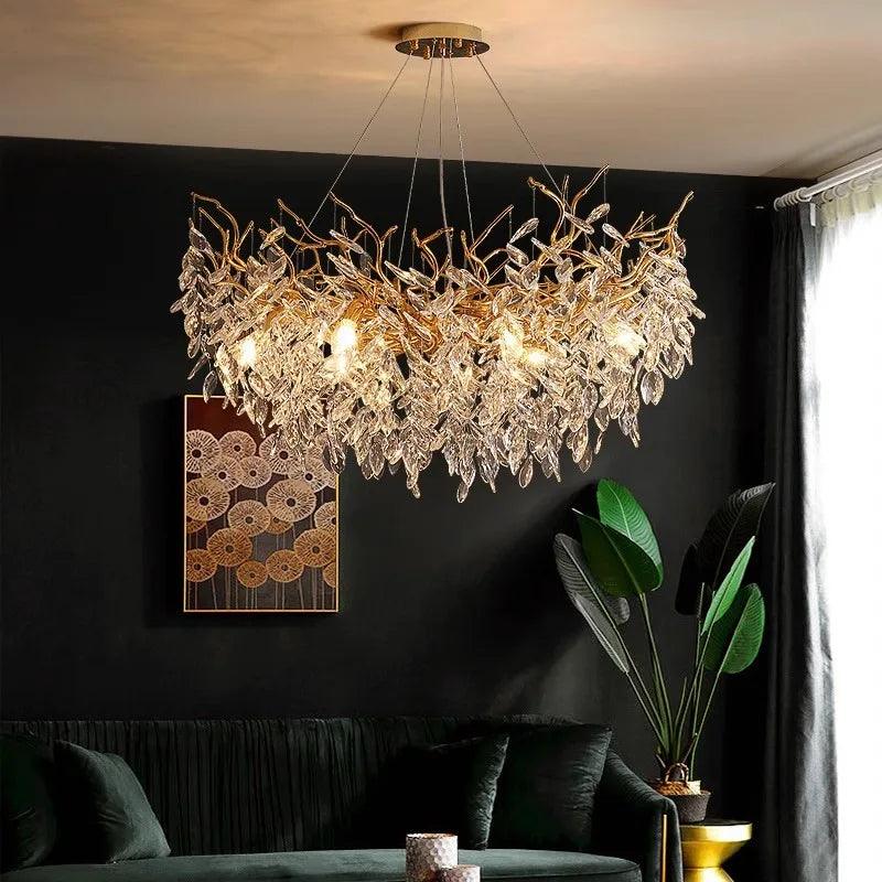 Luminaire Élégant en Aluminium et Cristal IL582947-ILLUMEEN.COM