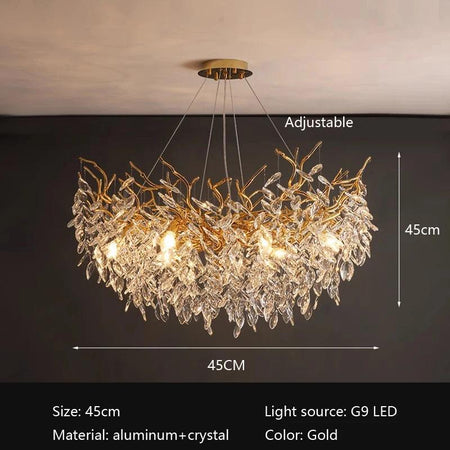 Luminaire Élégant en Aluminium et Cristal IL582947-ILLUMEEN.COM