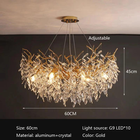 Luminaire Élégant en Aluminium et Cristal IL582947-ILLUMEEN.COM