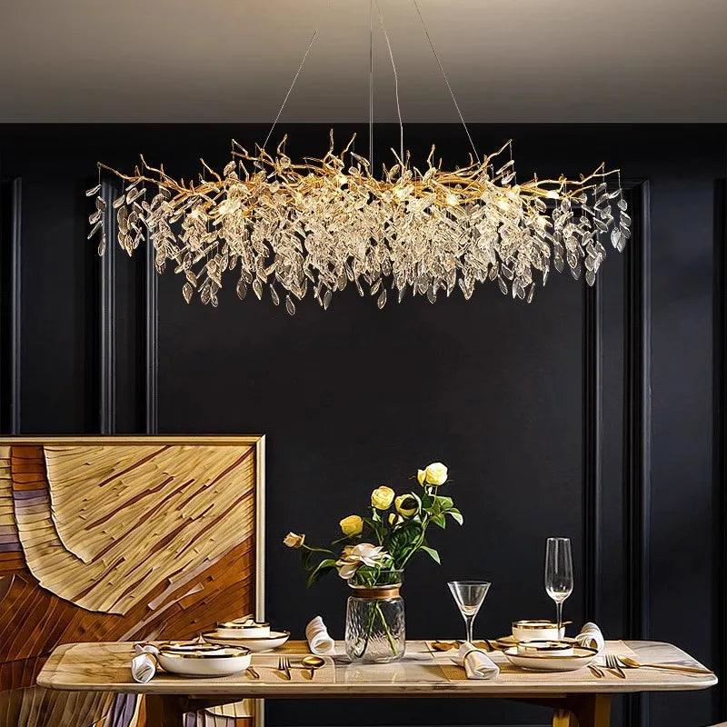 Luminaire Élégant en Aluminium et Cristal IL582947-ILLUMEEN.COM