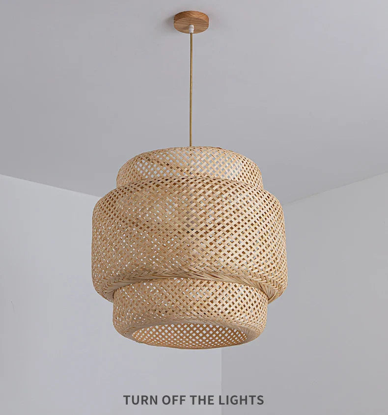 Luminaire Élégant en Bambou Rotin Winda IL582740-ILLUMEEN.COM