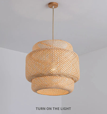 Luminaire Élégant en Bambou Rotin Winda IL582740-ILLUMEEN.COM