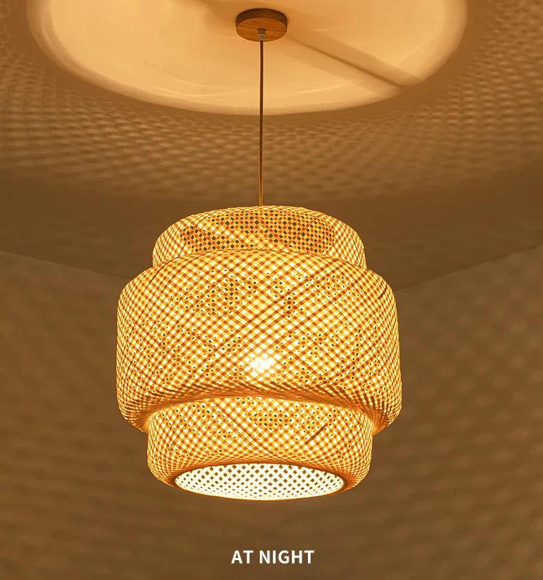 Luminaire Élégant en Bambou Rotin Winda IL582740-ILLUMEEN.COM