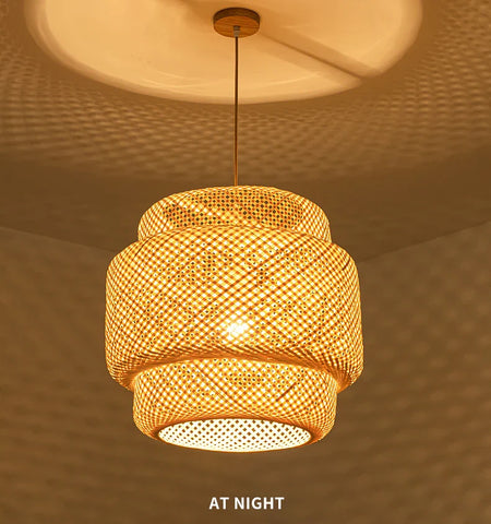 Luminaire Élégant en Bambou Rotin Winda IL582740-ILLUMEEN.COM