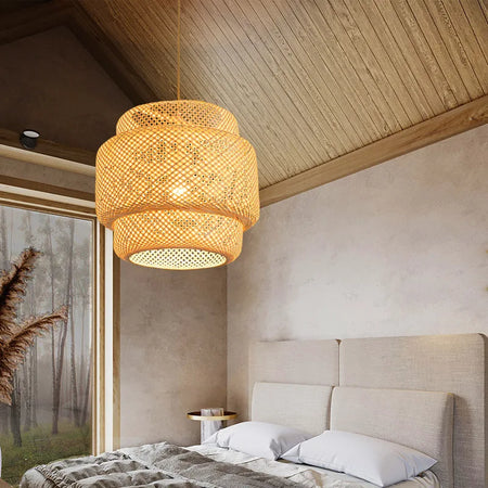 Luminaire Élégant en Bambou Rotin Winda IL582740-ILLUMEEN.COM