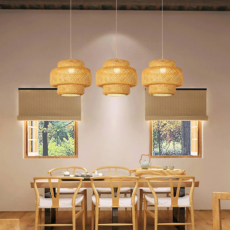 Luminaire Élégant en Bambou Rotin Winda IL582740-ILLUMEEN.COM