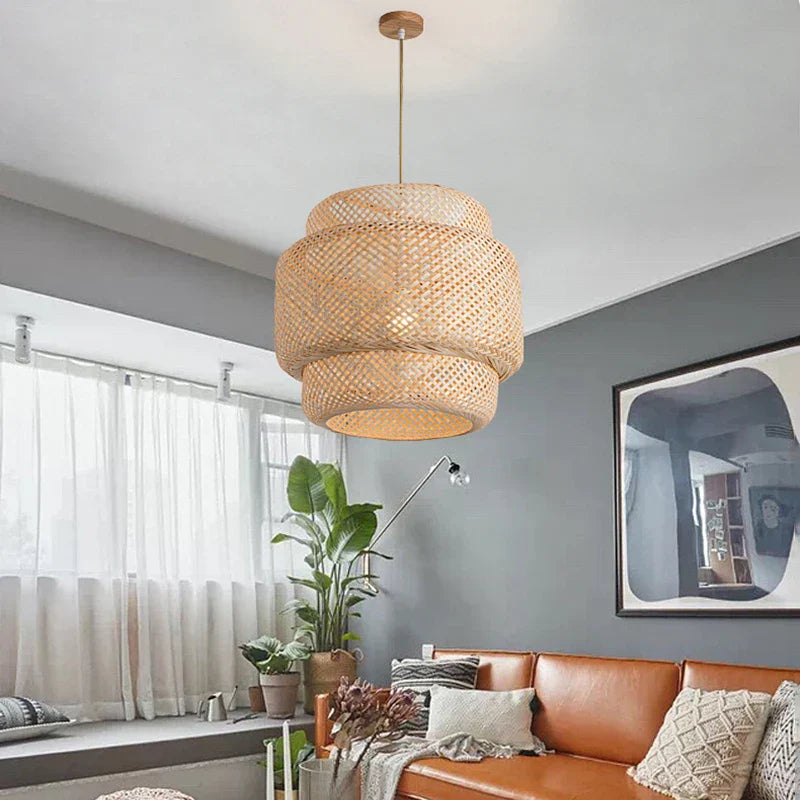 Luminaire Élégant en Bambou Rotin Winda IL582740-ILLUMEEN.COM