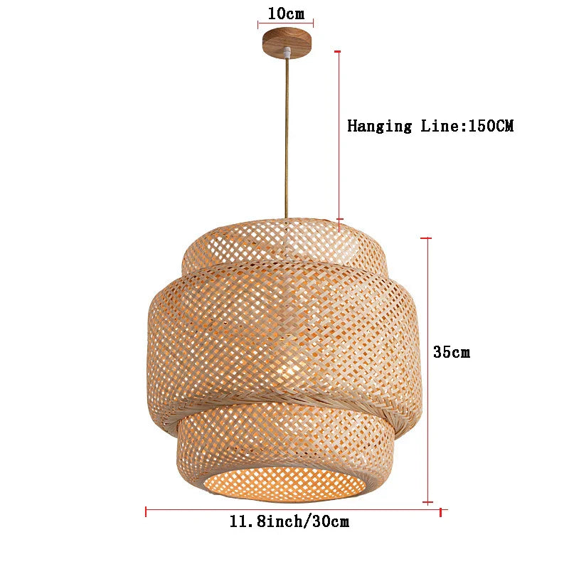Luminaire Élégant en Bambou Rotin Winda IL582740-ILLUMEEN.COM