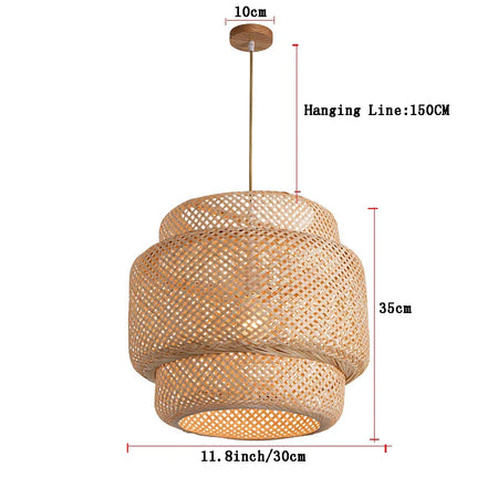 Luminaire Élégant en Bambou Rotin Winda IL582740-ILLUMEEN.COM