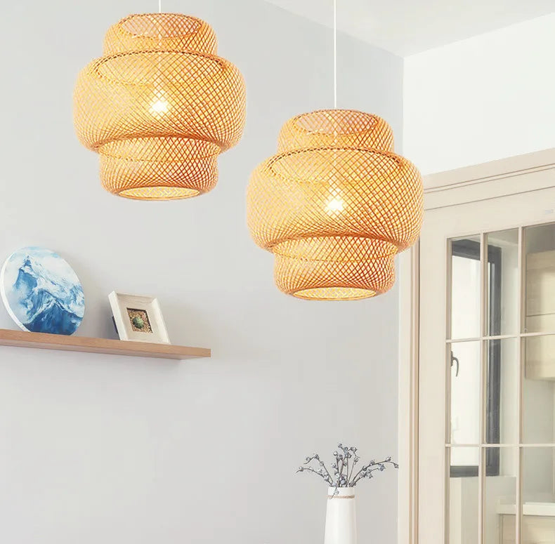 Luminaire Élégant en Bambou Rotin Winda IL582740-ILLUMEEN.COM