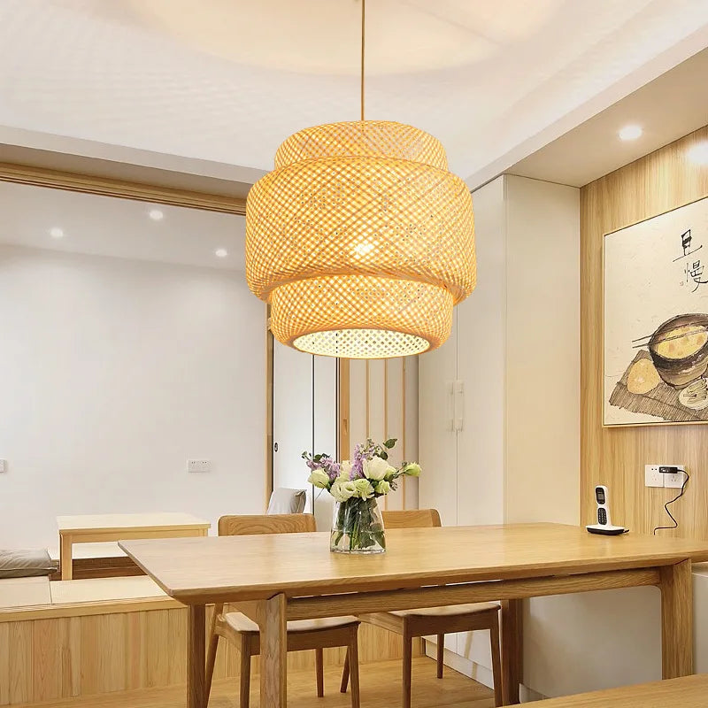 Luminaire Élégant en Bambou Rotin Winda IL582740-ILLUMEEN.COM