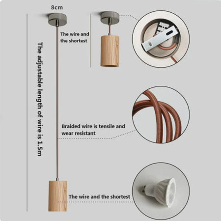Luminaire Élégant en Bois au Design Moderne IL728493-ILLUMEEN.COM