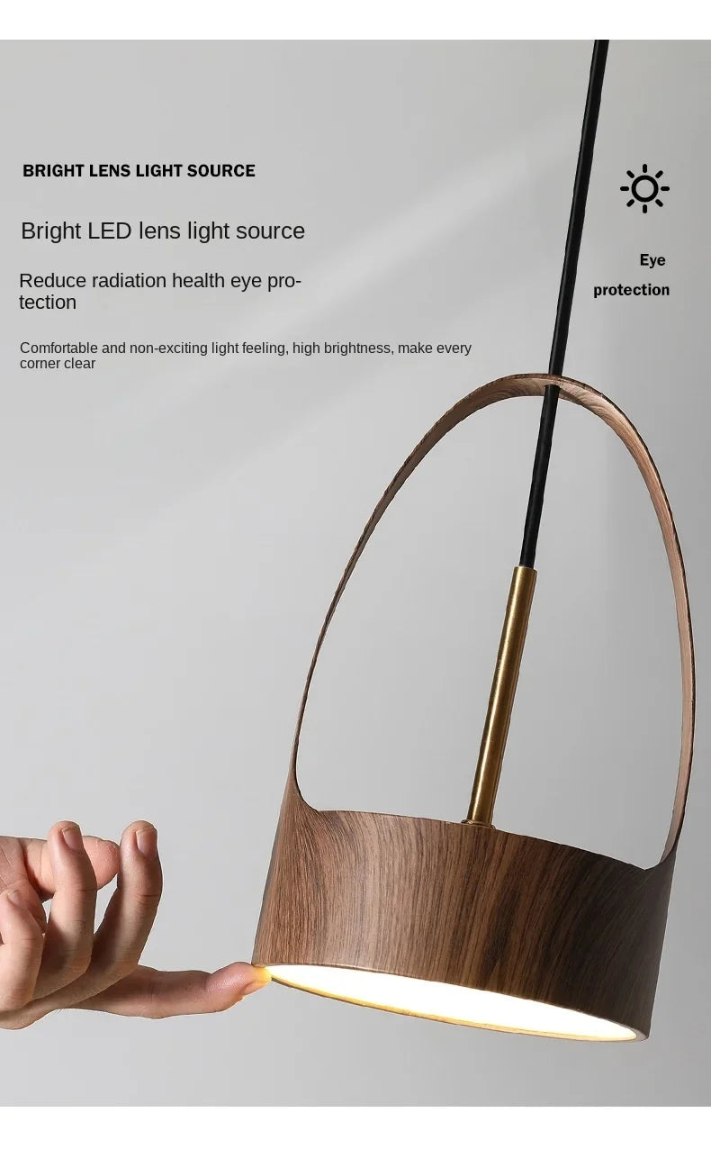 Luminaire Élégant en Bois de Noyer Design Nordique IL527384-ILLUMEEN.COM