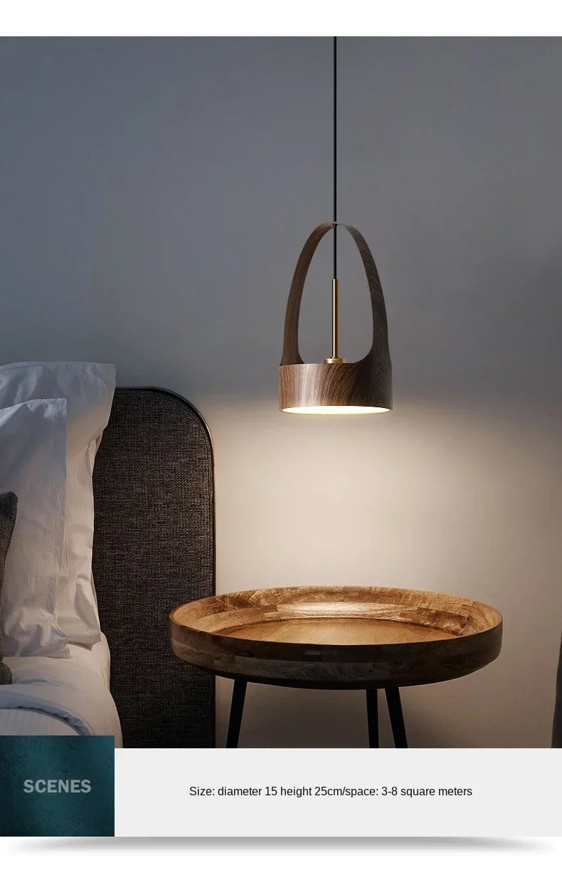Luminaire Élégant en Bois de Noyer Design Nordique IL527384-ILLUMEEN.COM