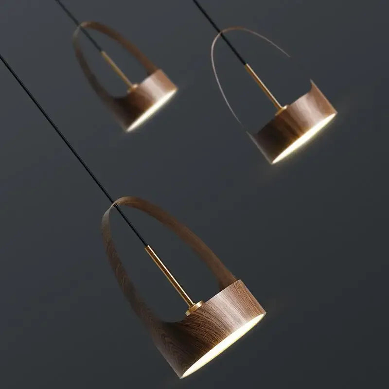 Luminaire Élégant en Bois de Noyer Design Nordique IL527384-ILLUMEEN.COM