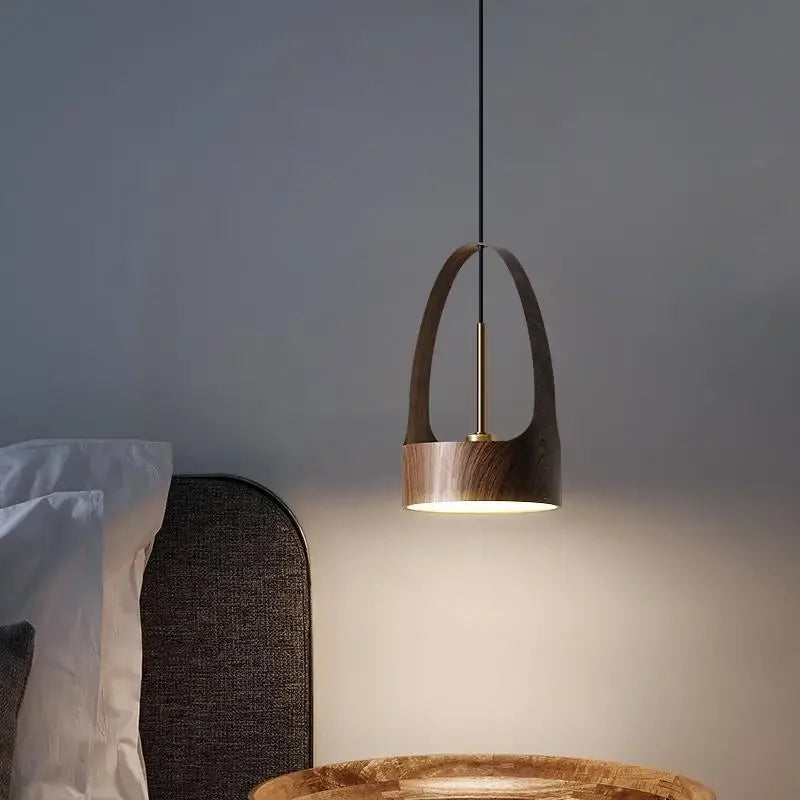 Luminaire Élégant en Bois de Noyer Design Nordique IL527384-ILLUMEEN.COM