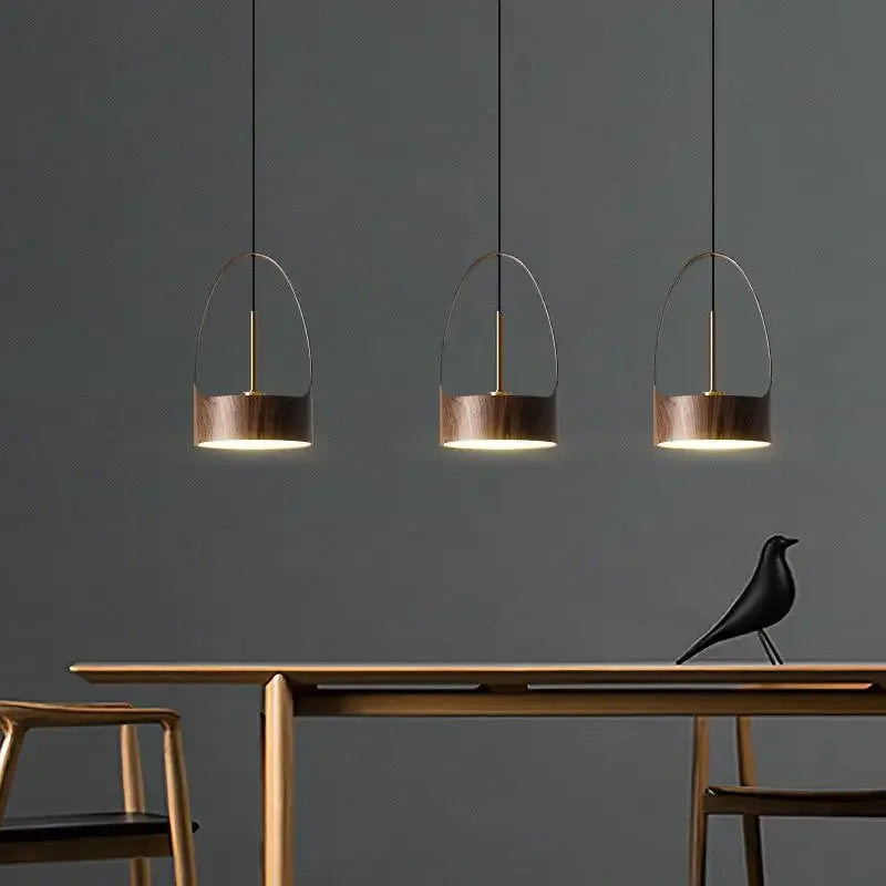 Luminaire Élégant en Bois de Noyer Design Nordique IL527384-ILLUMEEN.COM