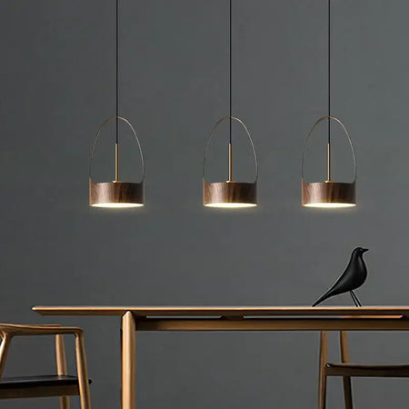 Luminaire Élégant en Bois de Noyer Design Nordique IL527384-ILLUMEEN.COM