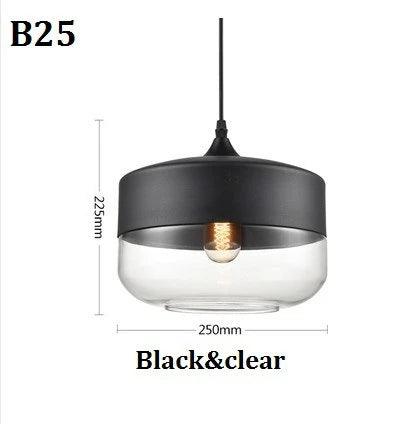 Luminaire Élégant en Bois Noir et Verre Ambré IL593827-ILLUMEEN.COM
