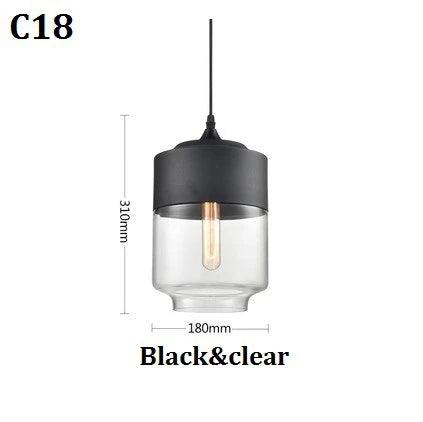 Luminaire Élégant en Bois Noir et Verre Ambré IL593827-ILLUMEEN.COM