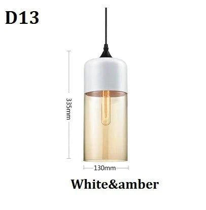 Luminaire Élégant en Bois Noir et Verre Ambré IL593827-ILLUMEEN.COM