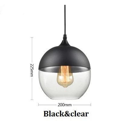 Luminaire Élégant en Bois Noir et Verre Ambré IL593827-ILLUMEEN.COM
