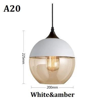 Luminaire Élégant en Bois Noir et Verre Ambré IL593827-ILLUMEEN.COM