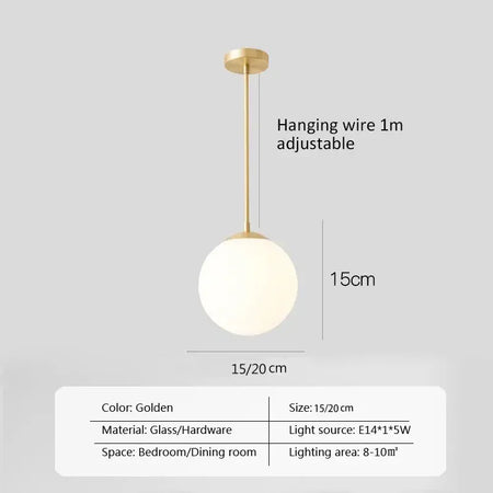 Luminaire Élégant en Boule Dorée - IL198374-ILLUMEEN.COM