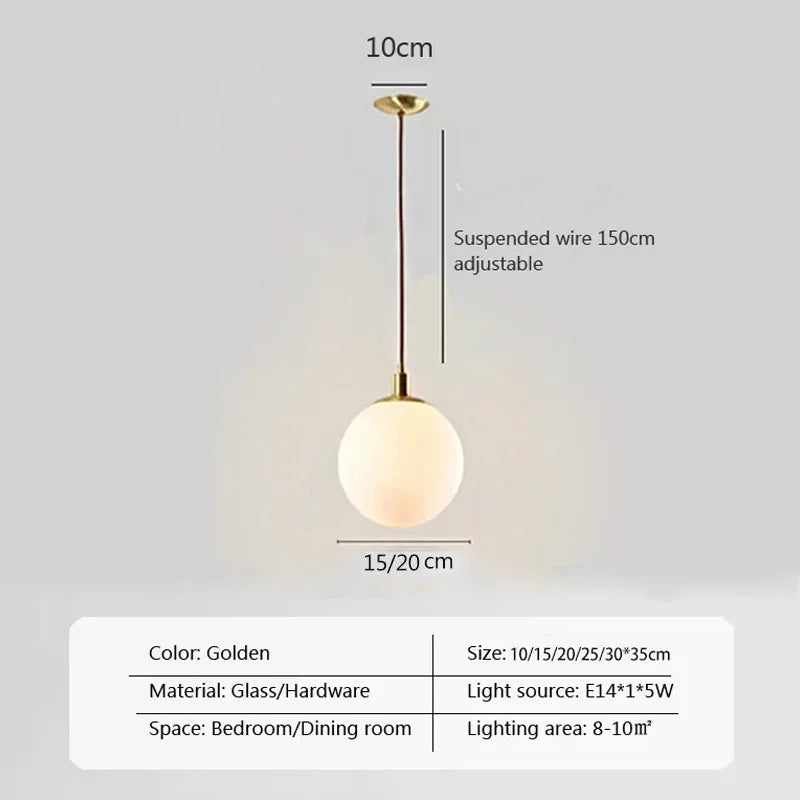Luminaire Élégant en Boule Dorée - IL198374-ILLUMEEN.COM