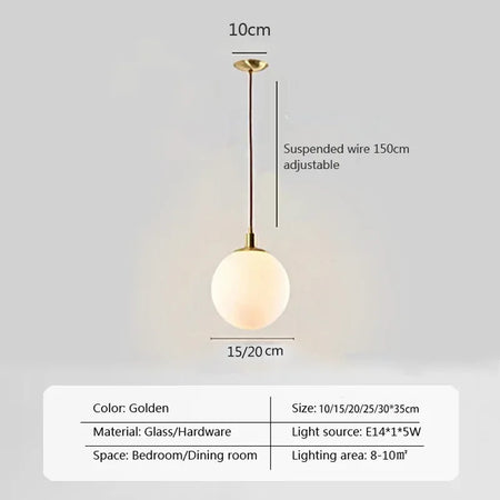 Luminaire Élégant en Boule Dorée - IL198374-ILLUMEEN.COM