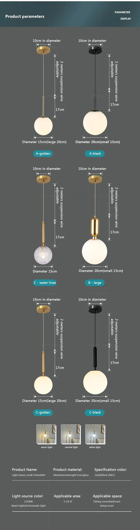 Luminaire Élégant en Boule Dorée - IL198374-ILLUMEEN.COM