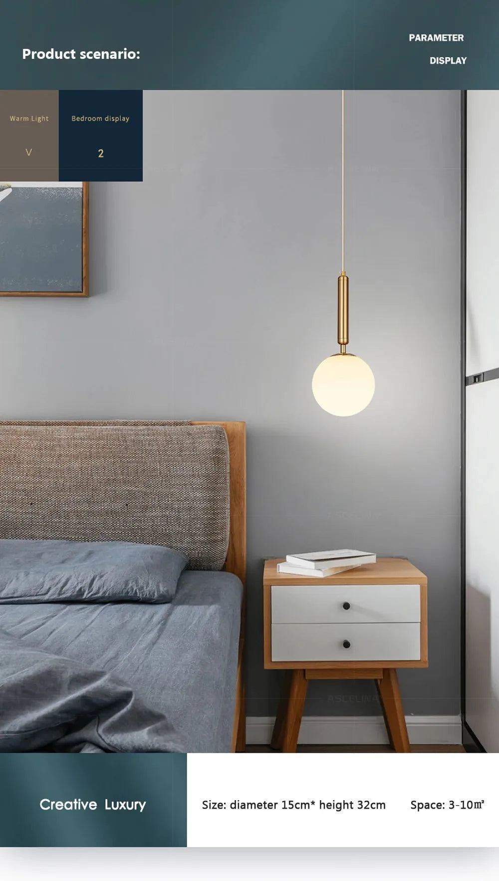 Luminaire Élégant en Boule Dorée - IL198374-ILLUMEEN.COM
