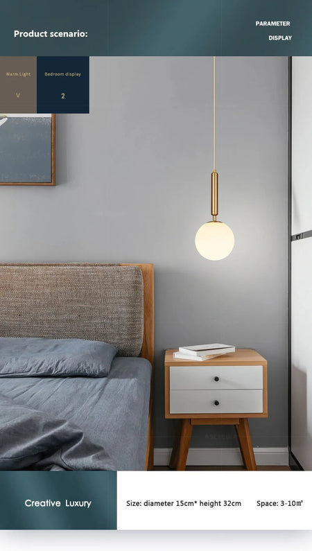 Luminaire Élégant en Boule Dorée - IL198374-ILLUMEEN.COM