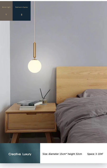 Luminaire Élégant en Boule Dorée - IL198374-ILLUMEEN.COM
