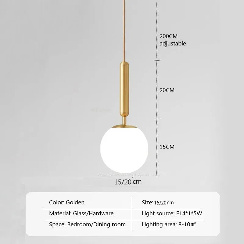 Luminaire Élégant en Boule Dorée - IL198374-ILLUMEEN.COM
