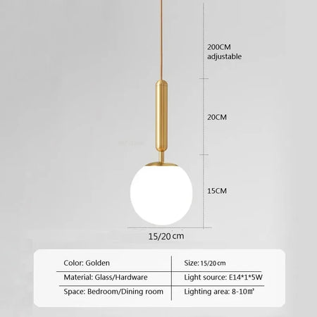 Luminaire Élégant en Boule Dorée - IL198374-ILLUMEEN.COM