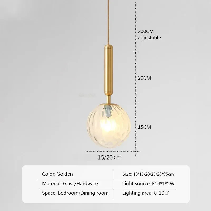 Luminaire Élégant en Boule Dorée - IL198374-ILLUMEEN.COM
