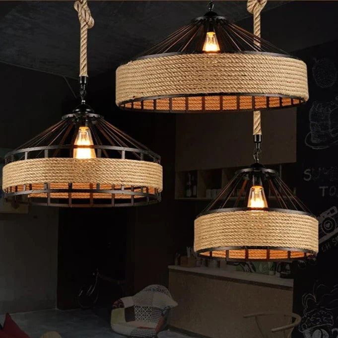 Luminaire Élégant en Chanvre Rétro IL487352-ILLUMEEN.COM